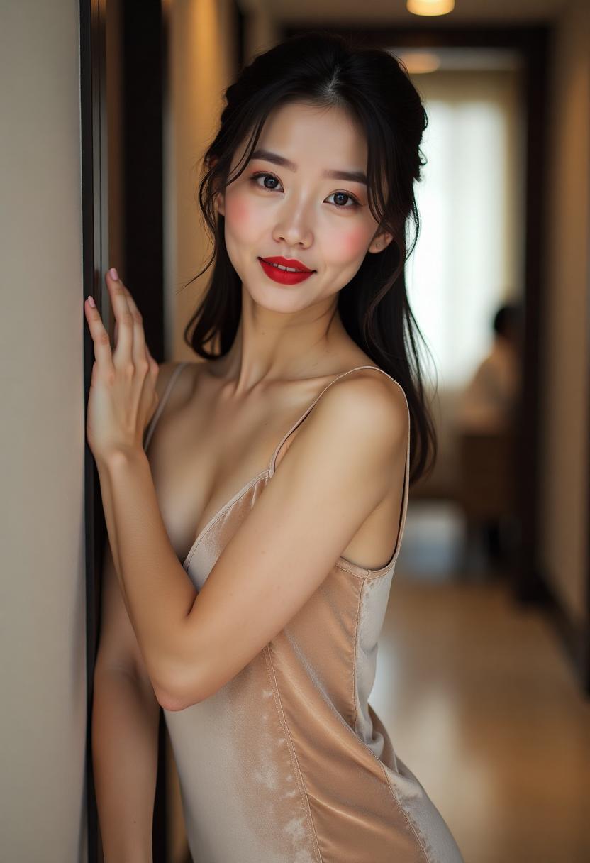 雨后老宅天井积水与木屑